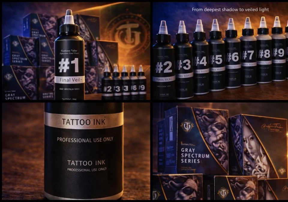 Gray Spectrum Series rendszerrel készült tetoválás